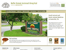 Tablet Screenshot of belleforestanimalhospital.com